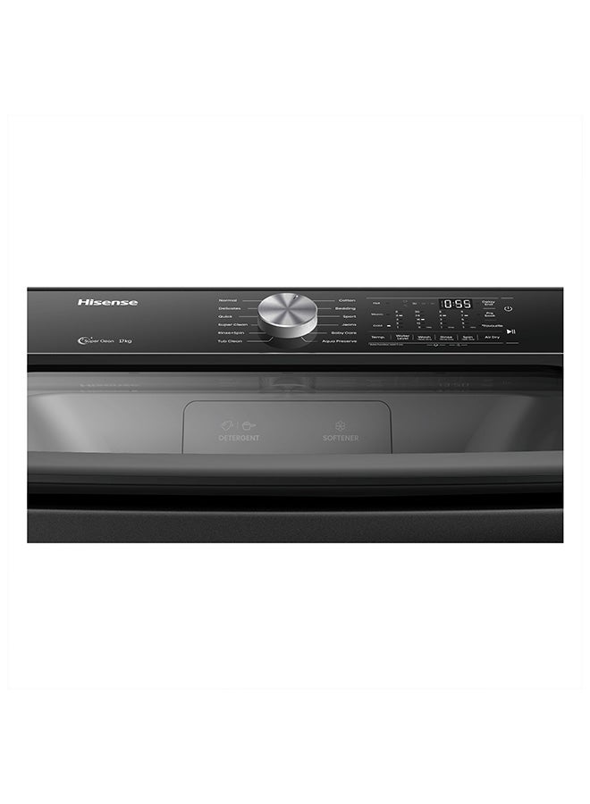 Hisense Top Load Fully Automatic Washing Machine, Mega Capacity And Powerful Waterfall 17 kg WT3T1723UT Grey - Image 4