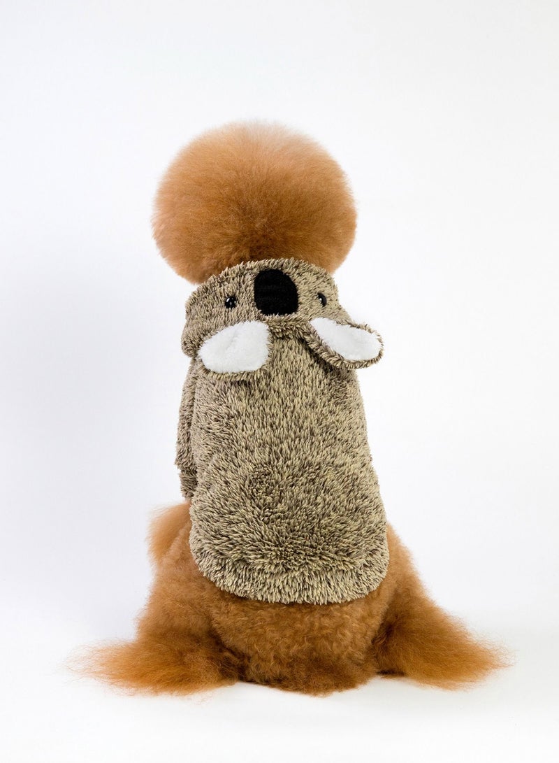 Loquat A pet dog wears a coat and a hat Brown  - Image 3