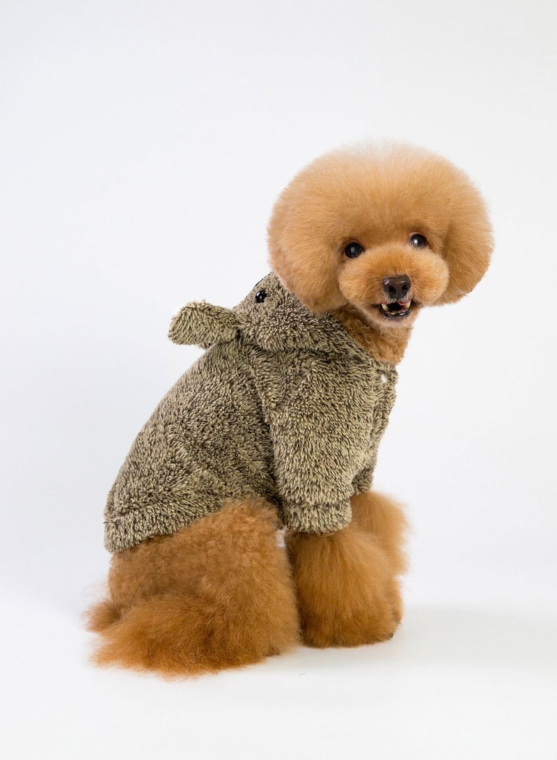Loquat A pet dog wears a coat and a hat Brown  - Image 2