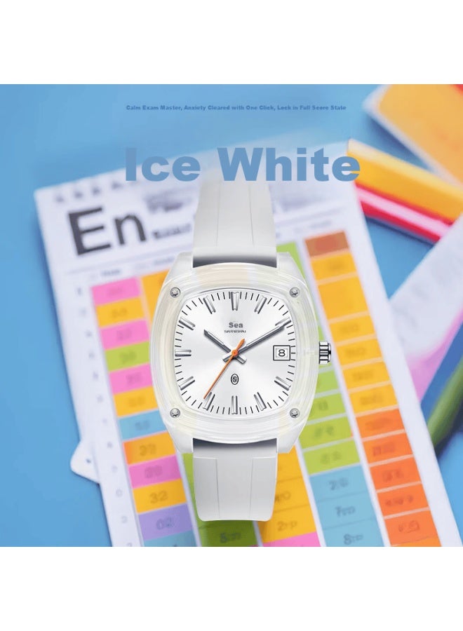 Shanghai Watch Gift National Series Dopamine Quartz Mechanical Style Silent Exam Wrisch Sh015 White Dial - Image 1