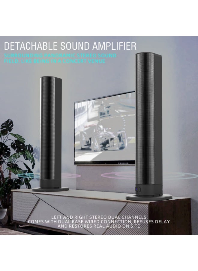 WALALLA TV Sound Bar, Sound Bars for Smart Tv, 74.5cm 40W Surround Sound System for TV, Bluetooth Detachable TV Soundbar with Optical/AUX/USB Connection, TV Speakers Soundbar for Home - Image 3