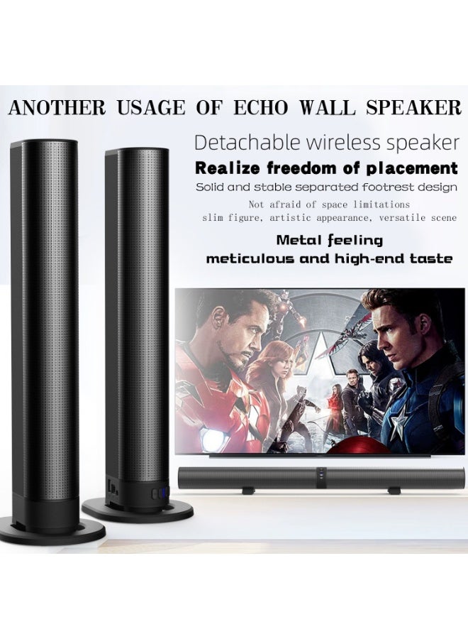 WALALLA TV Sound Bar, Sound Bars for Smart Tv, 74.5cm 40W Surround Sound System for TV, Bluetooth Detachable TV Soundbar with Optical/AUX/USB Connection, TV Speakers Soundbar for Home - Image 5