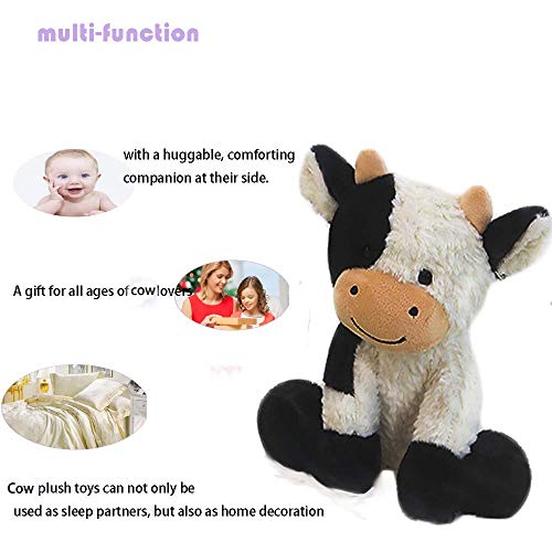 CHELEI2019 9" Cow Stuffed Animals Soft Cuddly Cow Plush Stuffed Animal Toy for Kids - Image 3