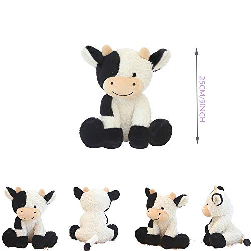 CHELEI2019 9" Cow Stuffed Animals Soft Cuddly Cow Plush Stuffed Animal Toy for Kids - Image 5
