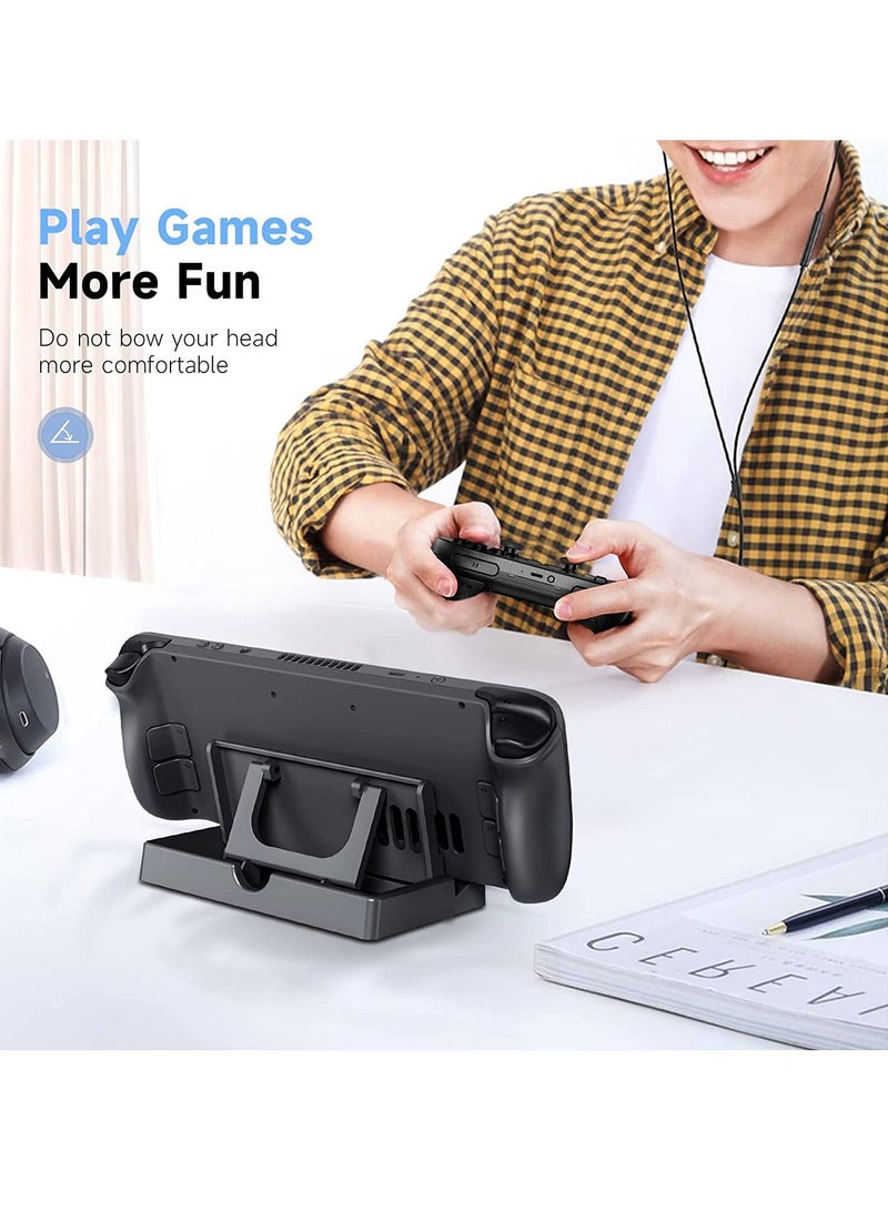 KASTWAVE Stand Base for Valve Steam Deck, 3 Angle Level Adjustable Holder Stand, Portable Foldable Non-Slip Bracket for Steam Deck Accessories / Switch / Switch Lite / Switch OLED / Tablets and Smartphones - Image 2