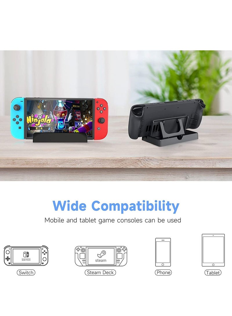 KASTWAVE Stand Base for Valve Steam Deck, 3 Angle Level Adjustable Holder Stand, Portable Foldable Non-Slip Bracket for Steam Deck Accessories / Switch / Switch Lite / Switch OLED / Tablets and Smartphones - Image 3