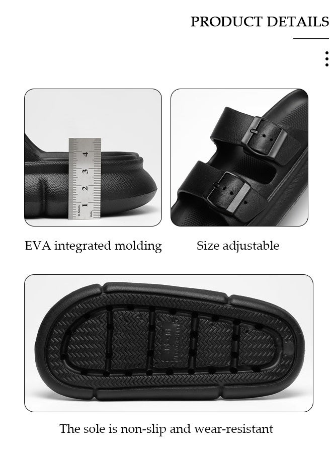 DUNISO Men's slippers Summer Sandals Lightweight Slide Sandal with Non-slip Soles Thick Sole Beach Slipper Breathable Slip-on Sandal House Flat Slipper for Pool Beach Yard Kitchen Shower - Image 4