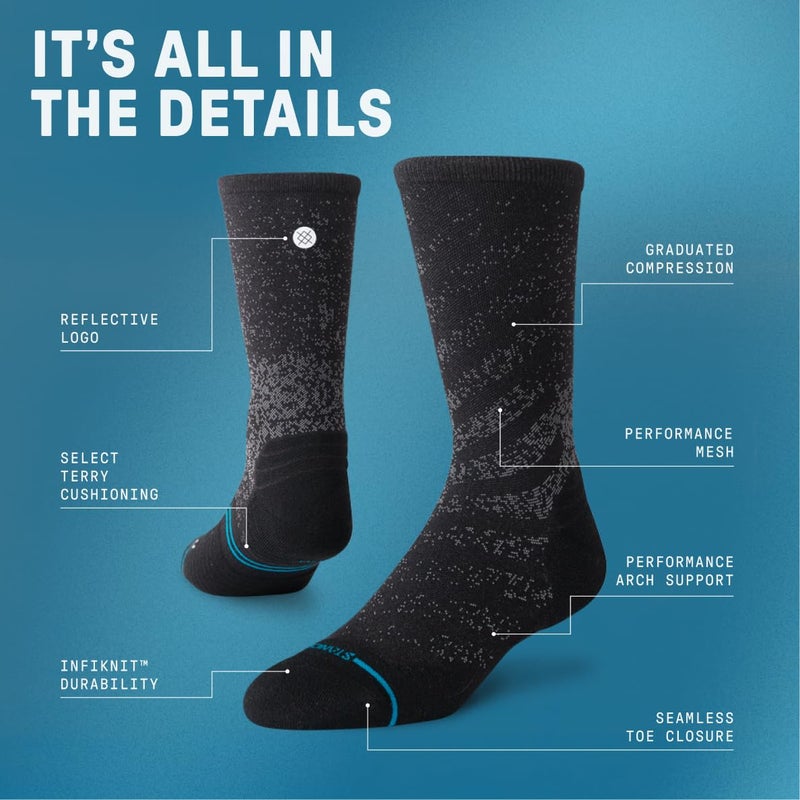 Stance Icon Athletic Tab Socks for Men and Women, White, Large - Image 4