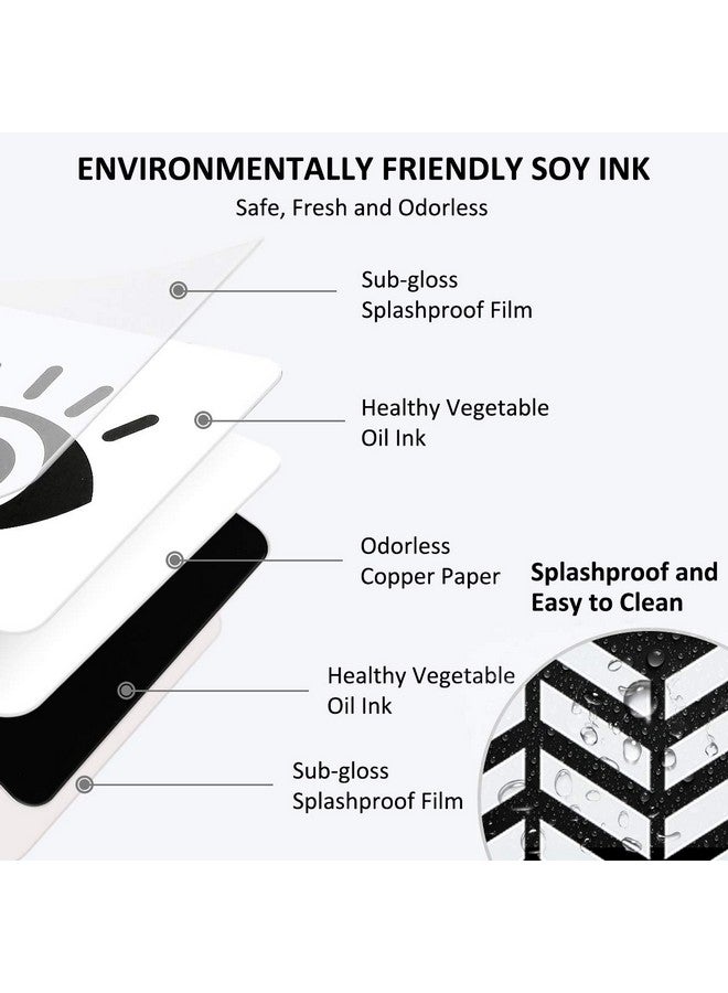 بيينس بطاقات تعليمية عالية التباين للأطفال من بينز، ألعاب لتنمية دماغ حديثي الولادة، بطاقات أنشطة تعليمية للتحفيز البصري، لعبة أطفال باللونين الأبيض والأسود، 20 قطعة، 40 صفحة، 5.5 بوصة × 5.5 بوصة، هدية تعليمية للأطفال في عيد الفصح - Image 4
