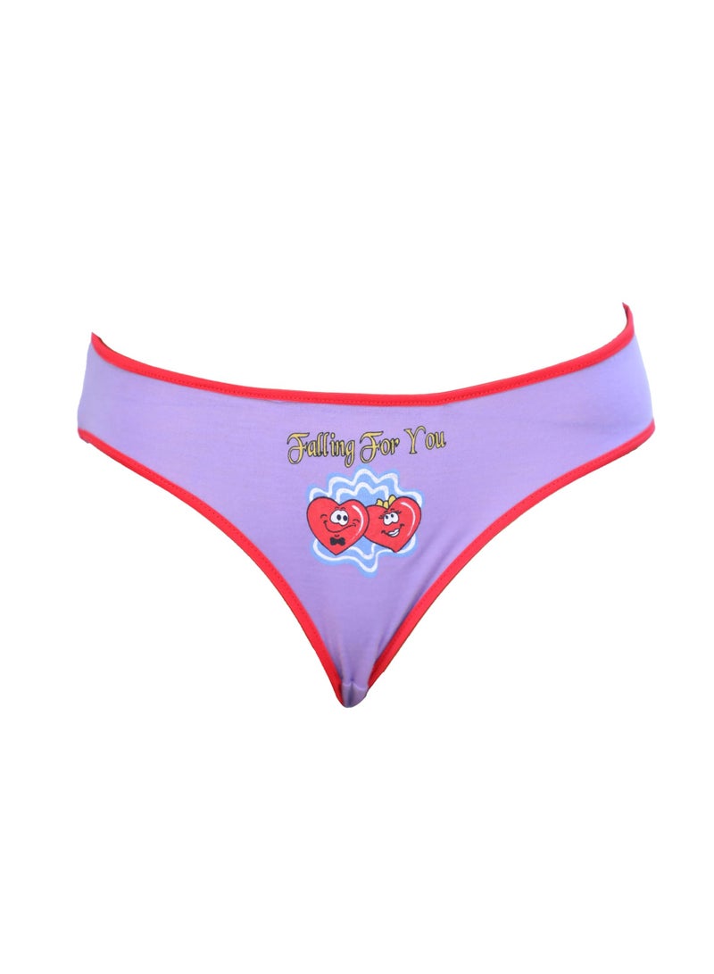 Dadoush Women's underwear, 3-pack, black, purple, and pistachio colors, free size (M-L) - Image 3