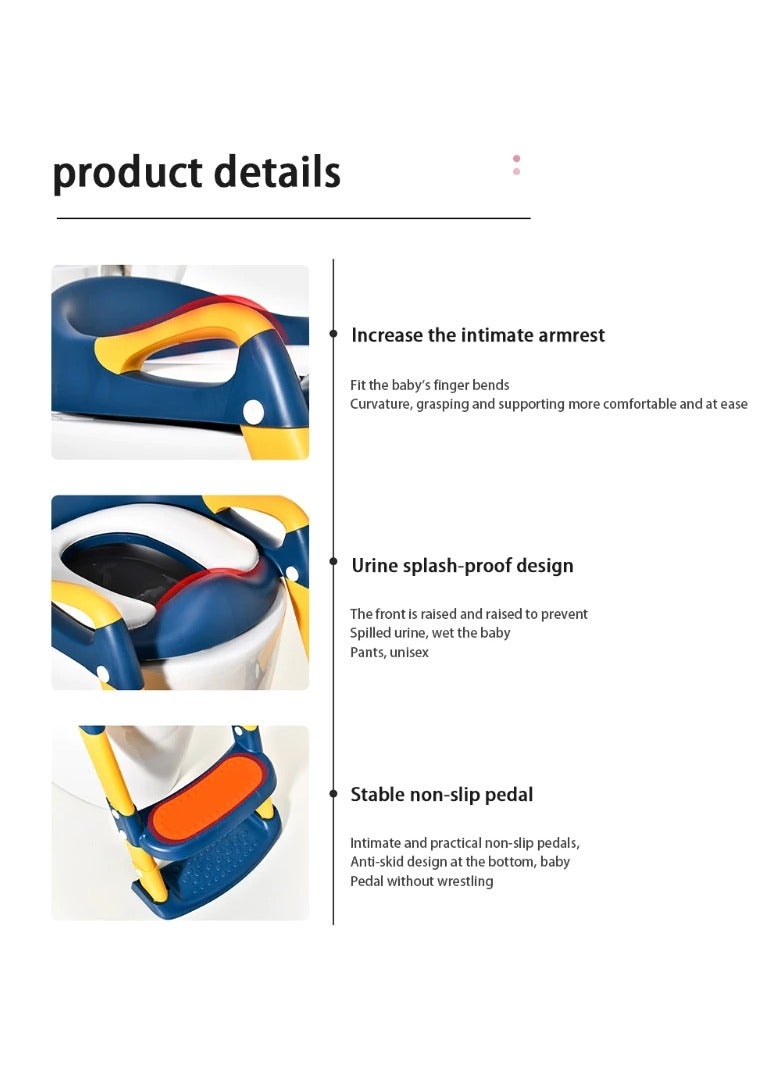 Eazy Kids Step Stool Foldable Potty Trainer Seat - Blue - Image 3