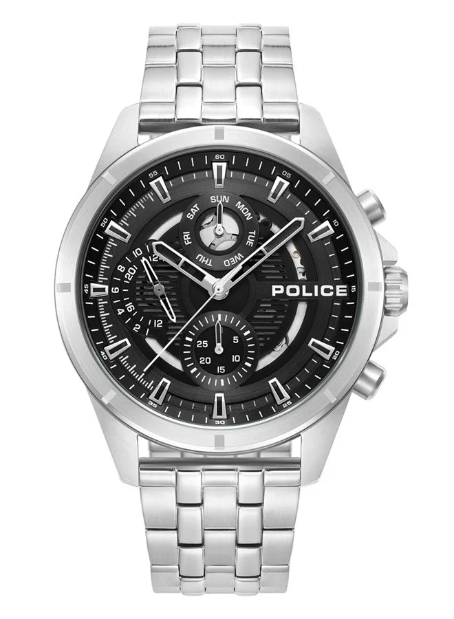 POLICE POLICE - Malawi Watch For Men Black Dial With Silver Bracelet - PEWJK0004605