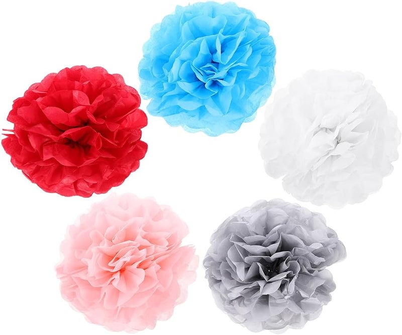 فاليكلود 50 قطعة من بوم بومس ورق المناديل كرات زهرية زخرفية لتزيين حفلات الزفاف - Image 1