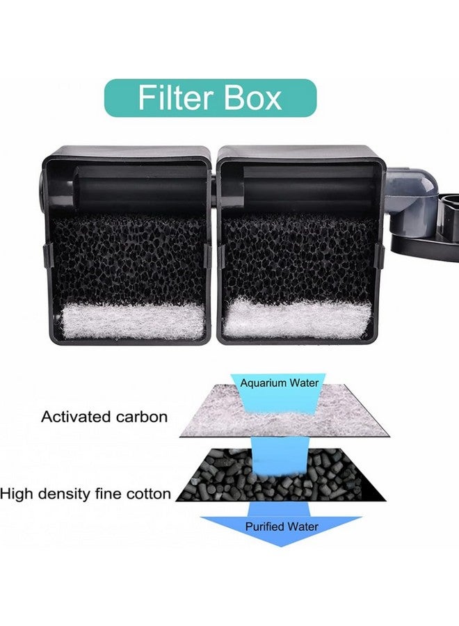 فلتر VAYINATO® 3 في 1 متعدد الطبقات صامت للزراعة المائية مع مزيل سطح للأحواض المائية المزروعة - 8 وات، 500 لتر/ساعة، مناسب لأحواض السمك التي يبلغ طولها من 30 إلى 80 سم (YHS-672، لا يشمل النباتات) من Petzlifeworld - Image 4