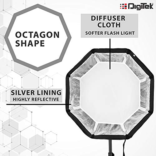 Digitek (DSBH-055) Lightweight & Portable Soft Box Comes with S2 Type Bracket & 2 Diffuser Sheets | Carrying Case | Compatible with All Flash Speedlights - Image 5