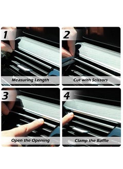 SYOSI 20pcs Car Air Conditioner Vent Outlet Trim Car Interior Moulding Trim Chrome PVC Car Interior Trim Vent Outlet Trim Decoration Strip for All Straight Air Vent Outlet (Silver)  - Image 5