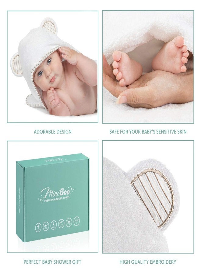 Miniboo Hooded Baby Towels for Newborn - Super Soft Baby Bath Towels with Hood, Highly Absorbent Viscose Made from Bamboo Hooded Towel for Infant, Toddler and Kids, Baby Essentials - Image 3