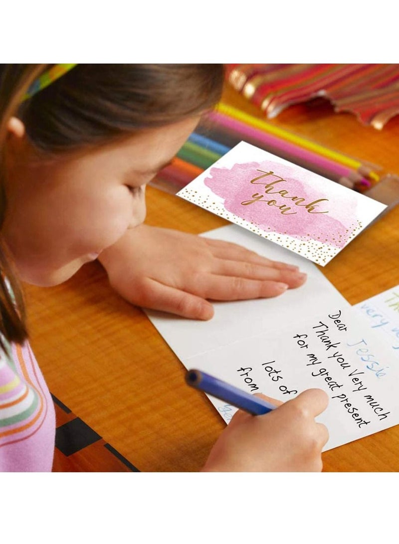 SYOSI 12 Pack Thank You Card with Envelopes and Stickers, 6 Gratitude Cards for Wedding Greeting Baby Shower Bridal Shower Anniversary - Image 2