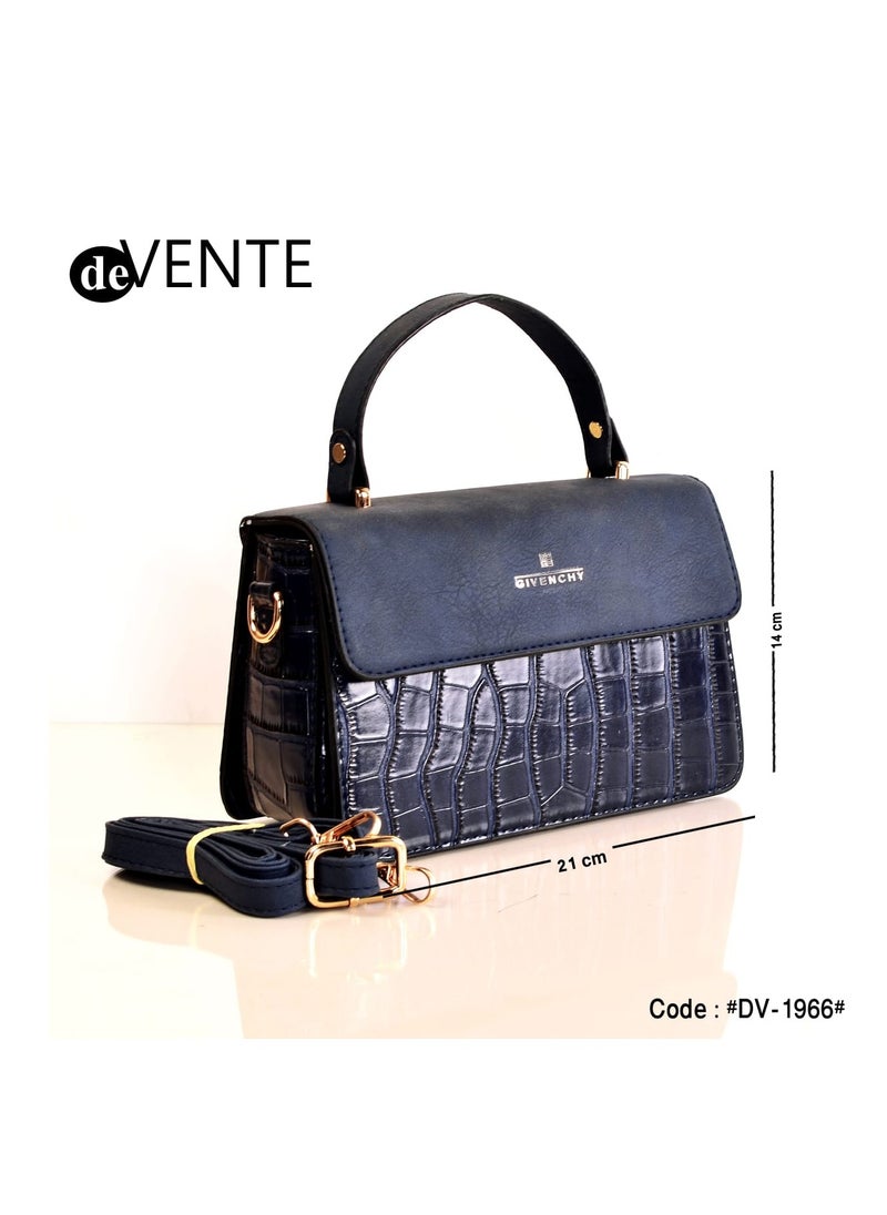 Generic - Women's square handbag made of leather and inverted leather - Image 1
