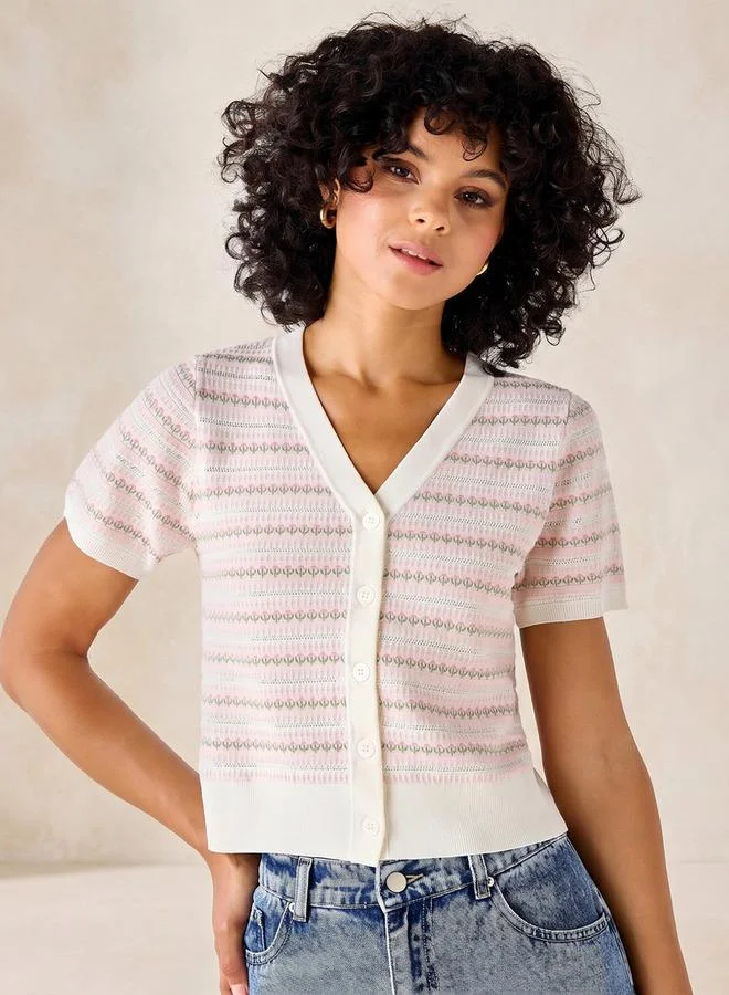 Lee Cooper Lee Cooper Regular Fit Cardigan with Stripes