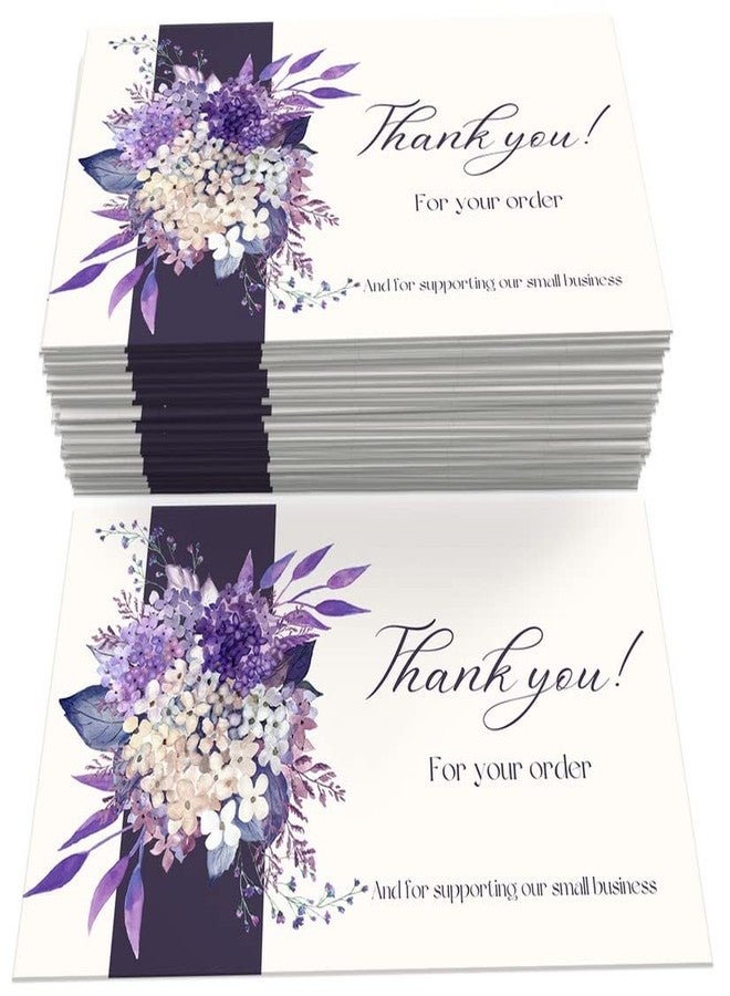 VAAIMAI 120 Pieces Thank You for Supporting My Small Business Card Floral Design Thank You Business Card Colorful Thanks Card Customer Appreciation Package Insert 3.5X2 Inch for Online Retail Store - Image 1