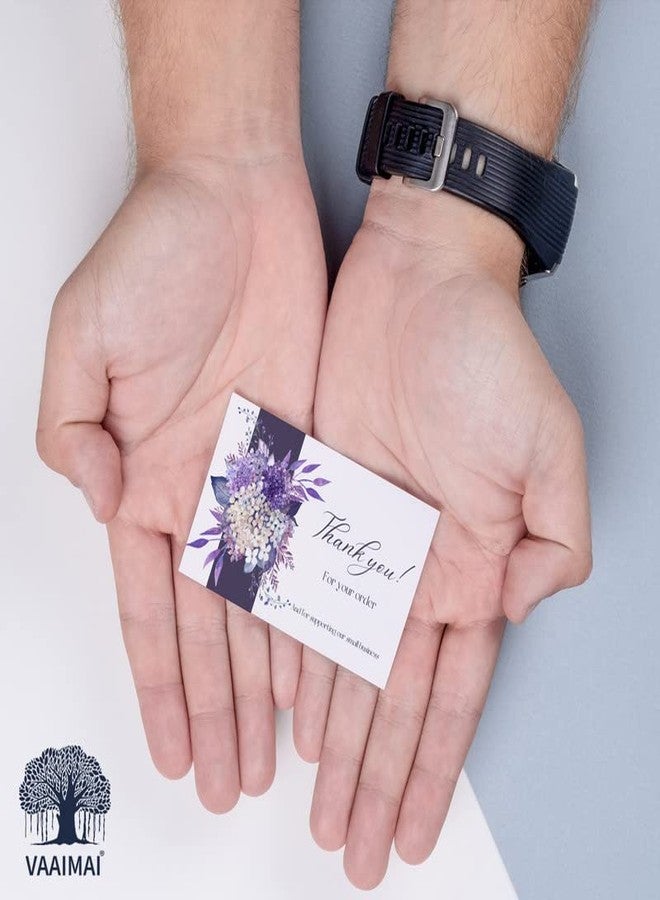 VAAIMAI 120 Pieces Thank You for Supporting My Small Business Card Floral Design Thank You Business Card Colorful Thanks Card Customer Appreciation Package Insert 3.5X2 Inch for Online Retail Store - Image 4