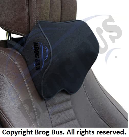 BROGBUS Memory Foam Car Neck Support Pillow Neck Pain Head Rest Cushion Black - Image 2