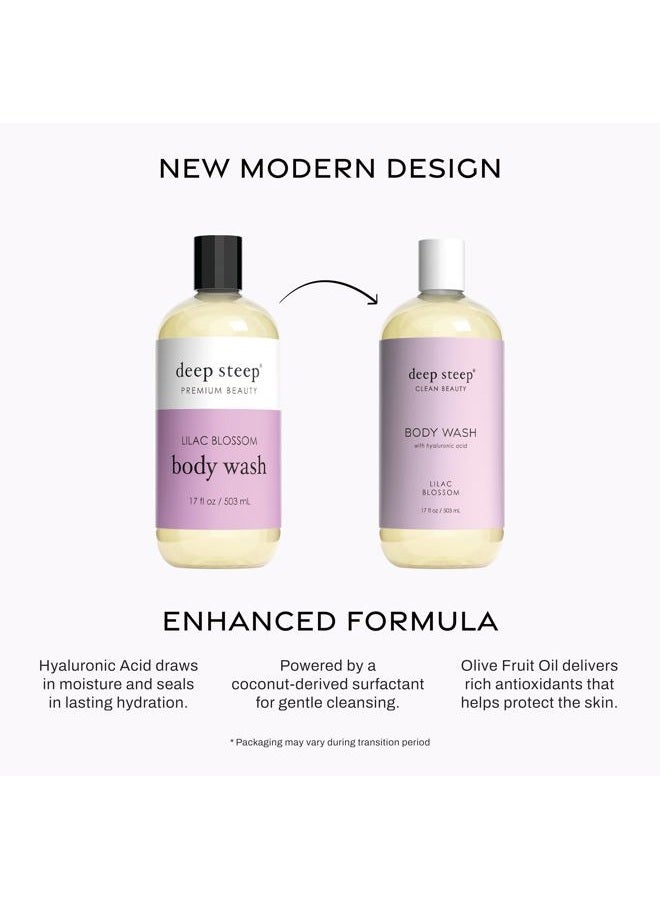Deep Steep Lilac Blossom Argan Oil Body Wash - Made with Organic Argan Oil, Organic Shea Butter, and 100% All Natural Ingredients - Vegan, Non-GMO, Gluten Free, and Cruelty Free, 17oz Bottle - Image 3