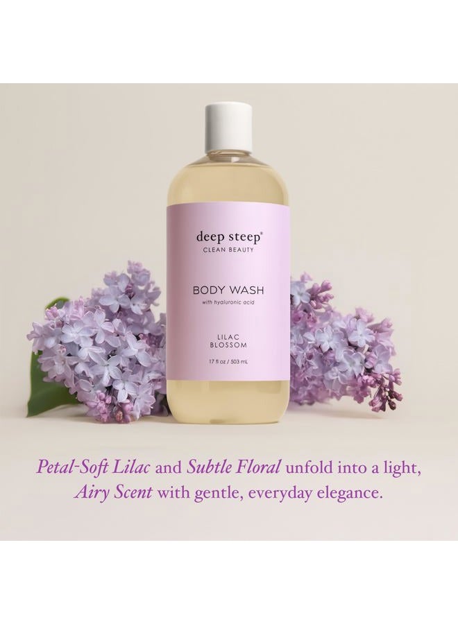 Deep Steep Lilac Blossom Argan Oil Body Wash - Made with Organic Argan Oil, Organic Shea Butter, and 100% All Natural Ingredients - Vegan, Non-GMO, Gluten Free, and Cruelty Free, 17oz Bottle - Image 4