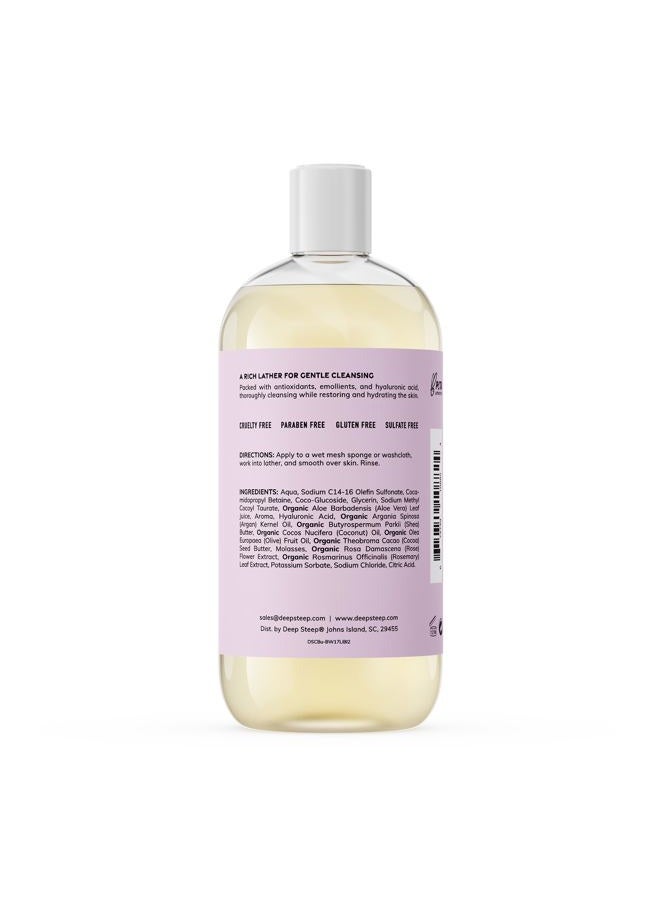 Deep Steep Lilac Blossom Argan Oil Body Wash - Made with Organic Argan Oil, Organic Shea Butter, and 100% All Natural Ingredients - Vegan, Non-GMO, Gluten Free, and Cruelty Free, 17oz Bottle - Image 2