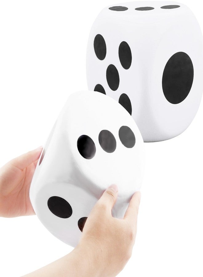 Cotiny 2 Pieces 6 Inches Large Foam Dice Set Giant Foam Dice Soft Dot Dice Toy for Family Educational Toys Parent Child Board Games Nights Casino Themed Party Decoration (Color Set 1) - Image 1