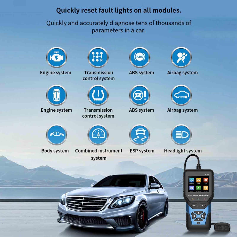 2 8 Inch Color Screen Professional OBD2 Scanner Automotive Diagnostic Tool 9 Languages - Image 3