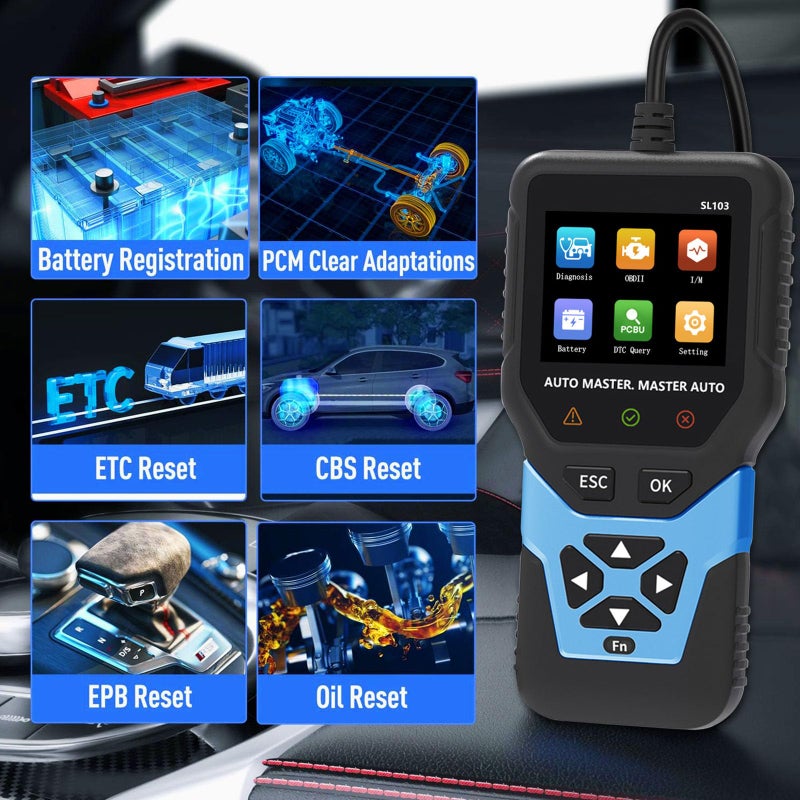 2 8 Inch Color Screen Professional OBD2 Scanner Automotive Diagnostic Tool 9 Languages - Image 5