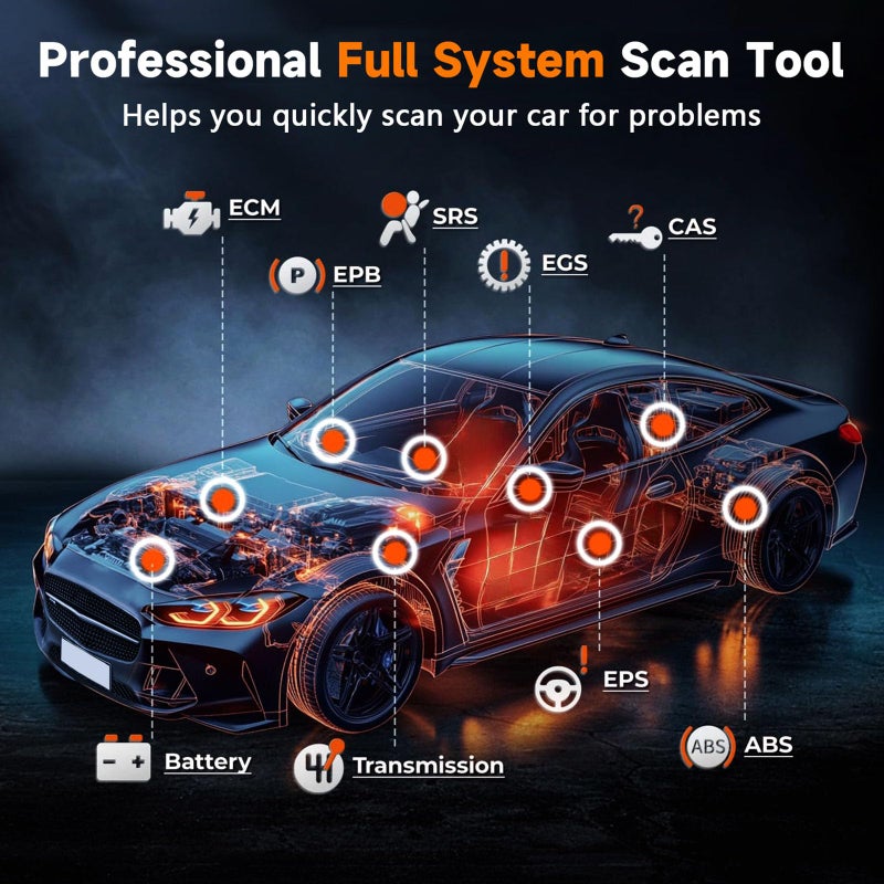 2 8 Inch Color Screen Professional OBD2 Scanner Automotive Diagnostic Tool 9 Languages - Image 4