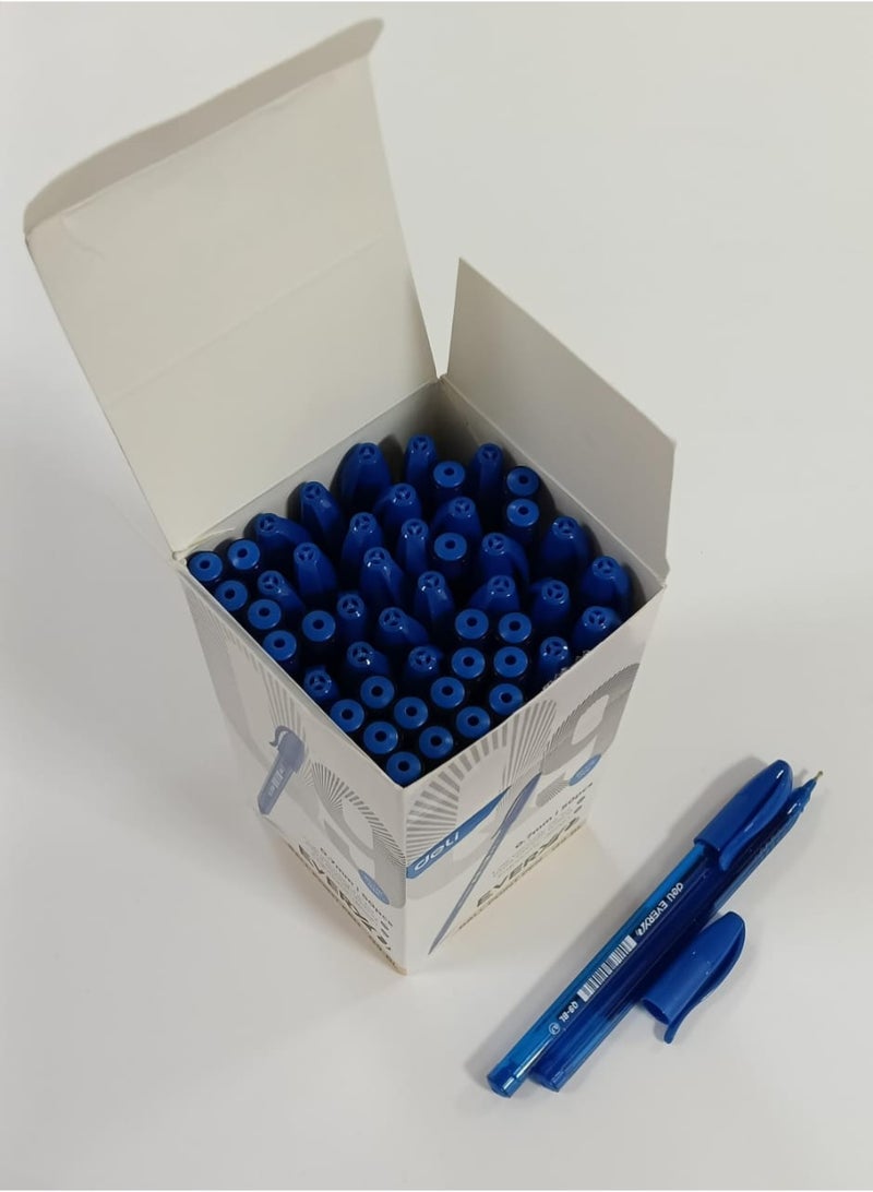 ديلي أقلام حبر جاف ديلي Q9-BL إيفري، أزرق، 0.7 مم، عبوة من 50 قلمًا - Image 1