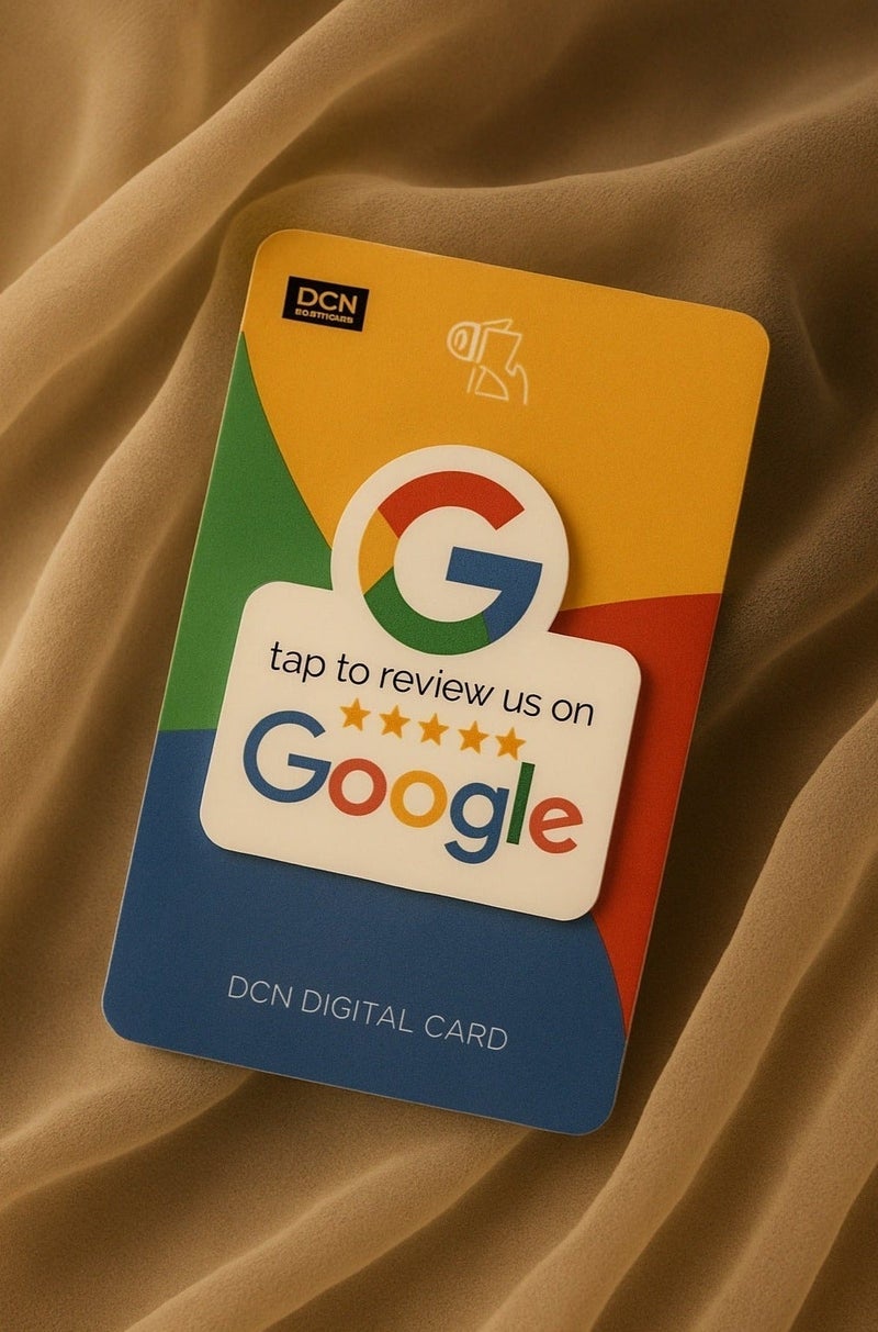 جوجل بطاقة مراجعة Google NFC – المس وشارك | مفعلة فورياً برابط مراجعتك على Google | بطاقة مراجعة أعمال ذكية غير تلامسية | متينة ومقاومة للماء من PVC (عبوة من 02) - Image 1