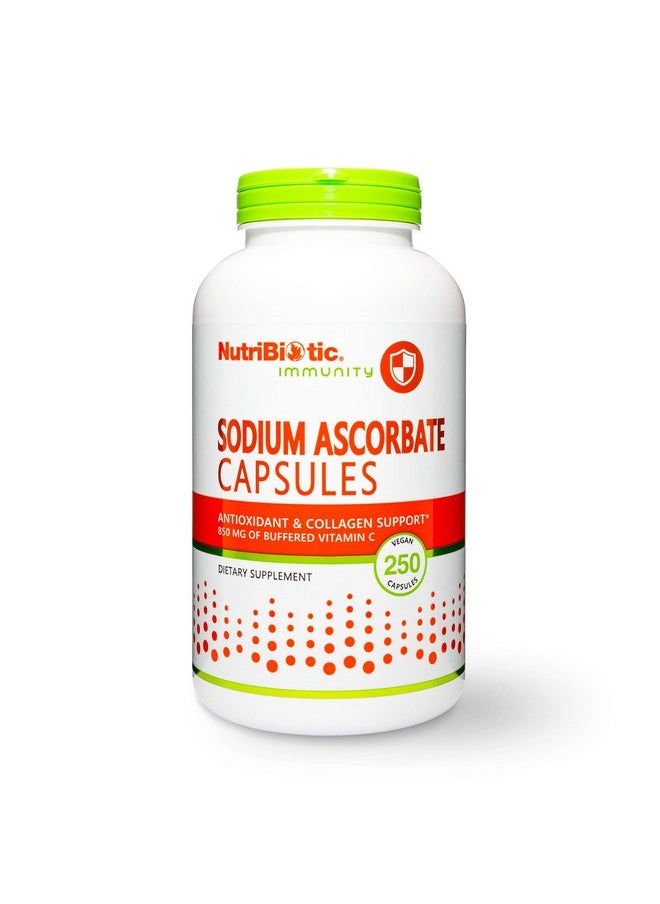 Nutribiotic - Sodium Ascorbate Buffered Vitamin C Capsules 250 Ct ; Vegan Nonacidic & Easier On Digestion Than Ascorbic Acid ; Essential Immune Support & Antioxidant Supplement ; Gluten & Gmo Free - Image 1
