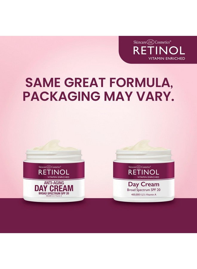Retinol Skincare LdeL Cosmetics Day Cream Broad Spectrum SPF 20 Moisturizes & Reduces Look of Fine Lines - Provides Protection From Daily Sun Exposure - 1.7 Oz. - Image 2