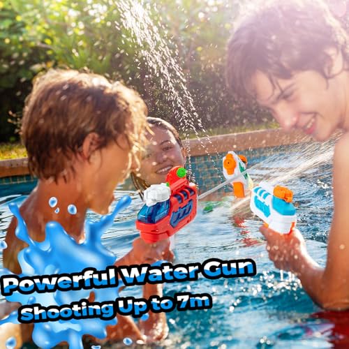 Dekukar 8 Pack Water Gun for Kids Mini Water Pistol for Summer Pool Garden Beach Water Fight Party Favors Fillers for Boys Girls Outdoor Small Squirt Guns Training Toy for Dog Cat Gift Package RedBlue - Image 5