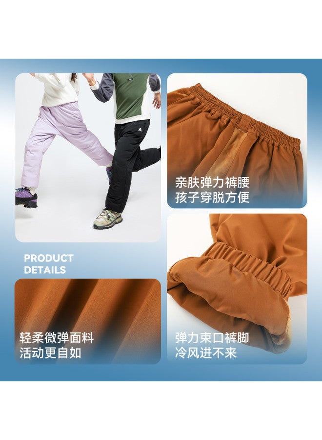 Annil kids' Winter Snow Pants - Waterproof, Windproof, Stain-resistant Thickened Fleece-lined Trousers For Boys & Girls - Image 5