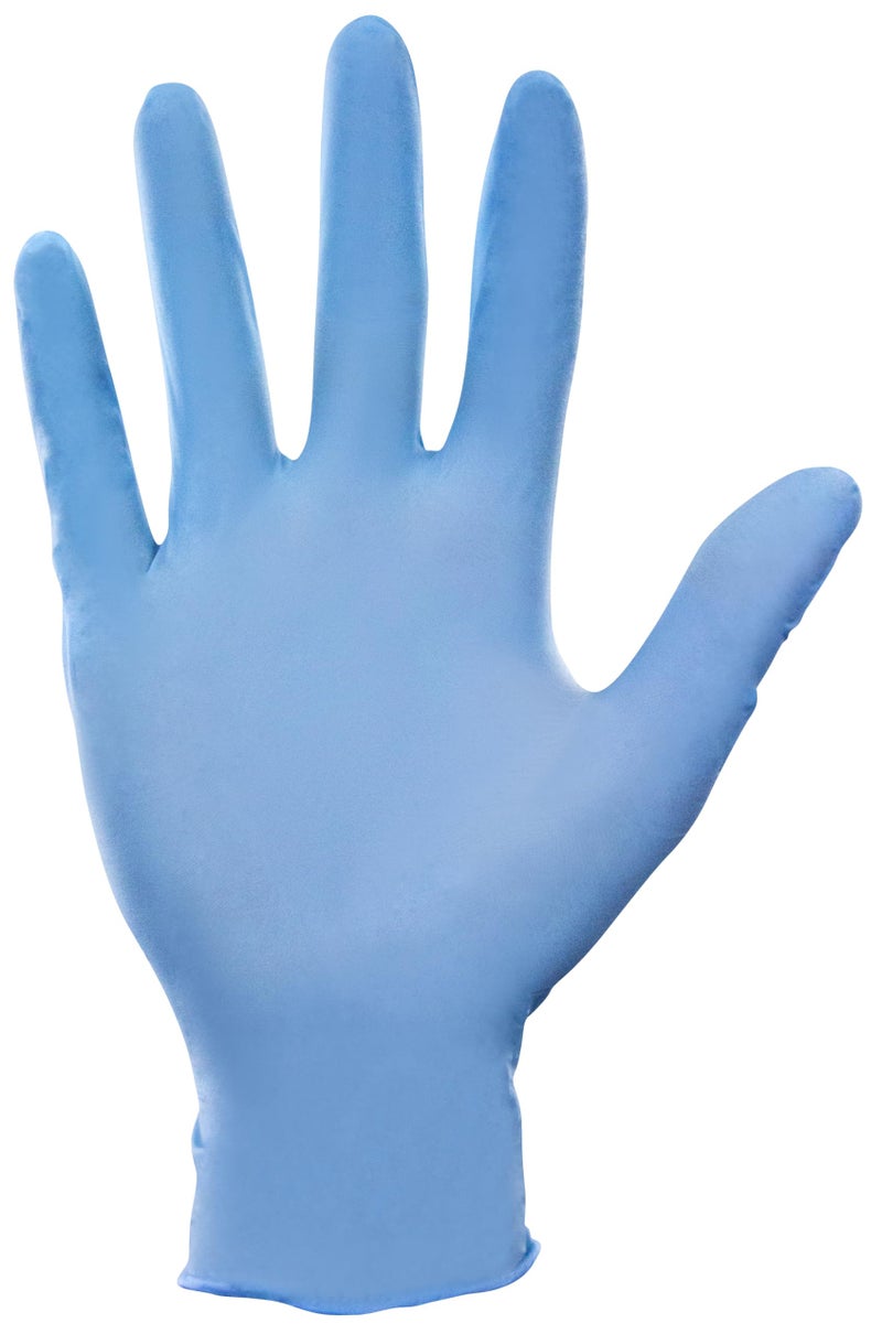 SAS Derma-Lite Powdered Nitrile Disposable Gloves - Medium. 5 Mil Thickness. Chemical and Puncture Resistant. Lightly Textured. Non-Latex. Single-Use Only (6607) - Image 4
