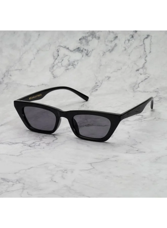 Explicit Poets Explicit Poets Unisex Kat Black-Gray Stylish Sunglasses, 24EP1