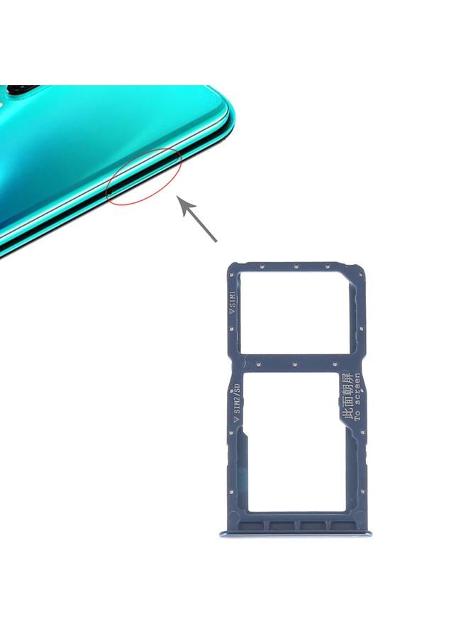 erorex SIM Card Tray +  SIM Card Tray / Micro SD Card for Huawei P30 Lite(Blue) - Image 1