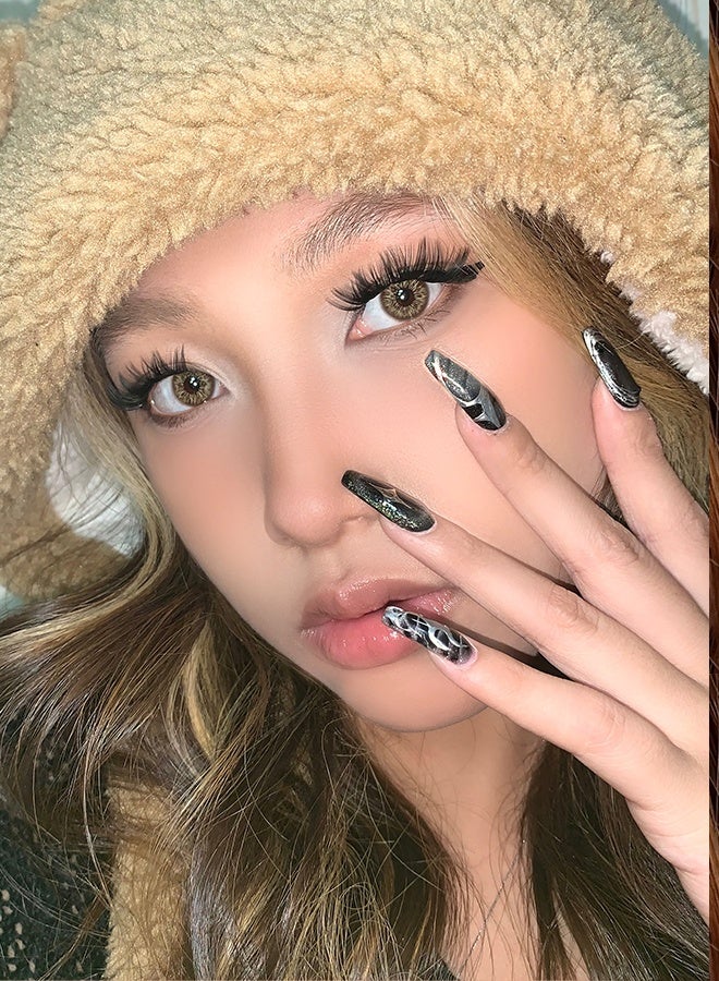 عيون غامضة ميستيك آيز عدسات لاصقة ملونة 6 أشهر، Sun‑kissed “Selena”  14.20 مم، عدسات تجميلية بمظهر طبيعي، عدسات أزياء للجنسين، مع علبة - Image 4