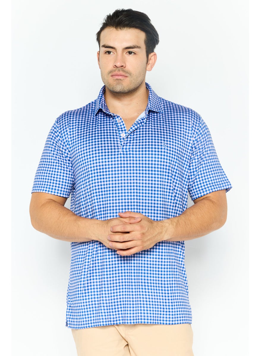 Tailorbyrd Men Sportwear Fit Short Sleeves Outdoor Polo Shirt, Multicolor  - Image 1