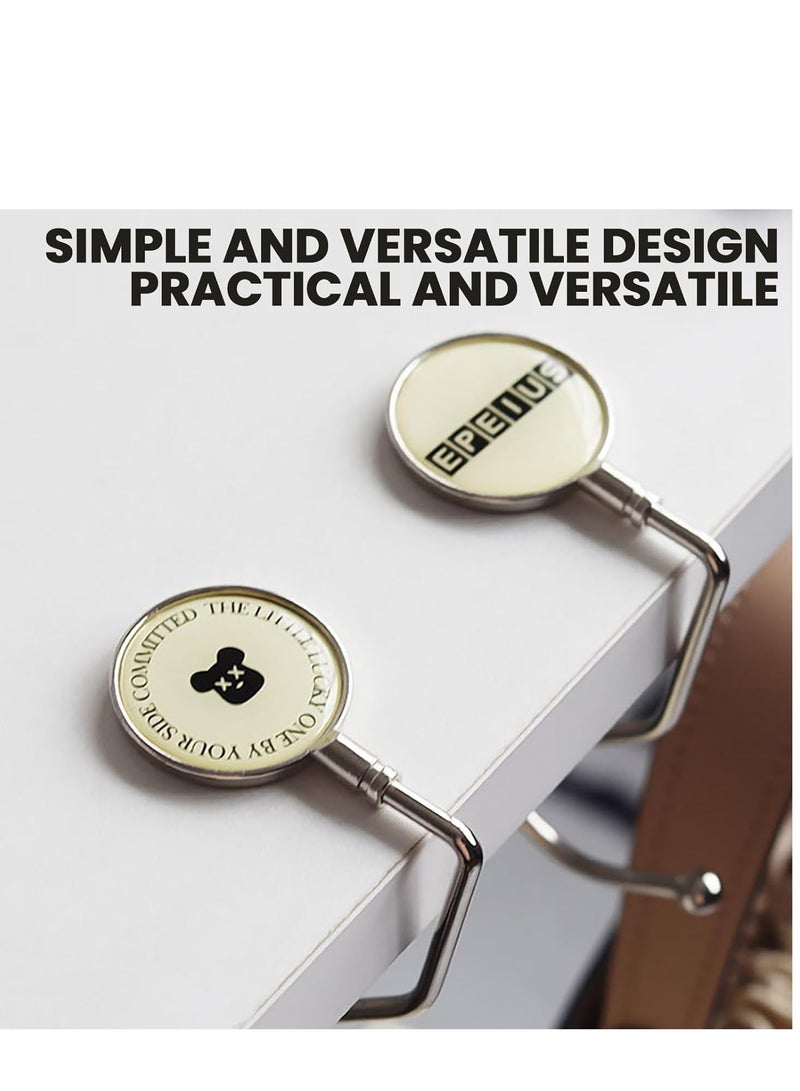 Hook Hanger Metal 2 Pcs Purse, Safety Hang Grip, Lightweight Table Hangers Handbag Schoolbags Desk Holders for Home Office Restaurant Library Party Decoration - Image 2