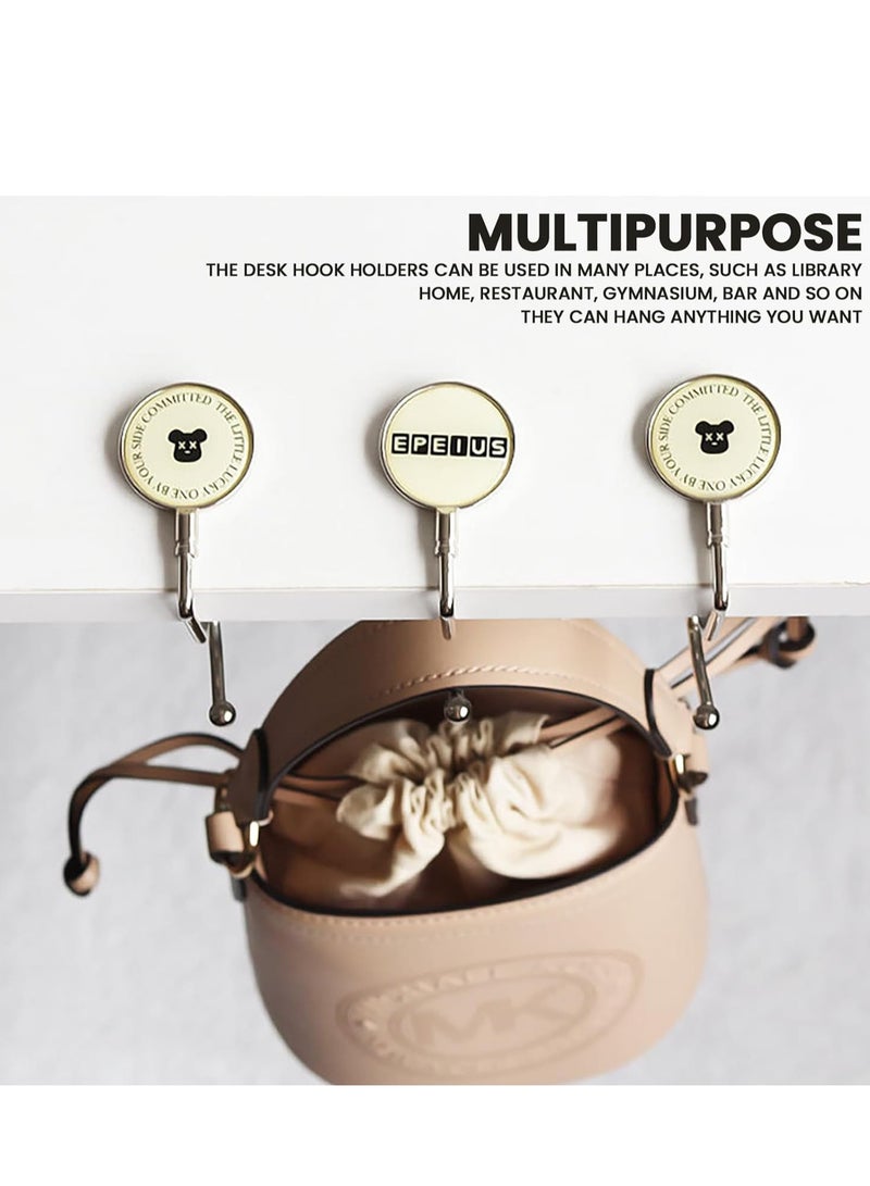 Hook Hanger Metal 2 Pcs Purse, Safety Hang Grip, Lightweight Table Hangers Handbag Schoolbags Desk Holders for Home Office Restaurant Library Party Decoration - Image 5