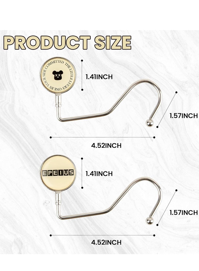 Hook Hanger Metal 2 Pcs Purse, Safety Hang Grip, Lightweight Table Hangers Handbag Schoolbags Desk Holders for Home Office Restaurant Library Party Decoration - Image 4