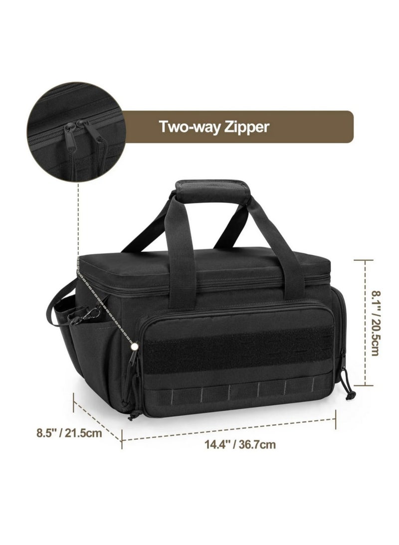 14Inch Heavy Duty Tactical Tool Bag with Non Slip Base Multipurpose Work Organizer for Handyman Carpenter Electrician Repairman Portable Tool Storage Bag with Anti Friction Bottom - Image 2