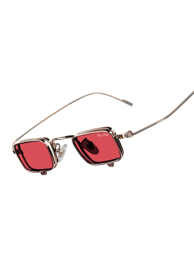 Woggles Red Pappy Optivex Red Rectangle Sunglasses